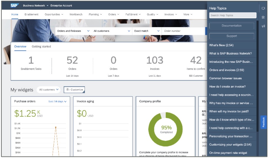 SAP Additional Support screen