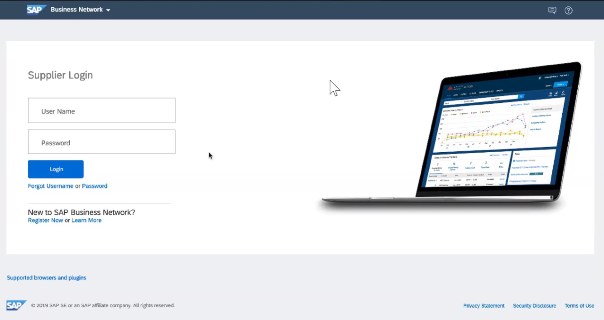 SAP Login Screen